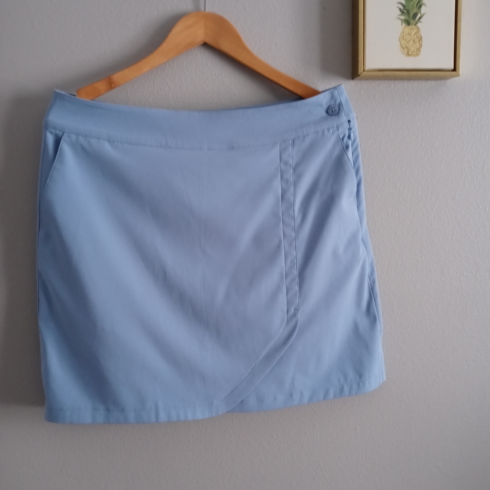 Golf Tennis Skort EP New York Women Blue Pocket Side Zip Size 8  Good Condition
